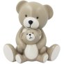 Spardose Mutter und Kind Bär H11 cm, Beige