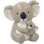 Spardose Mutter und Kind Koala H11 cm, Beige/Weiß