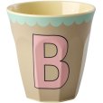 Alphabetbecher Vintage 25 cl, B/Beige