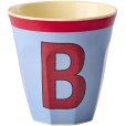 Alphabetbecher Vintage 25 cl, B/Blau