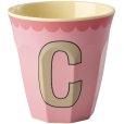 Alphabetbecher Vintage 25 cl, C/Pink
