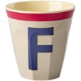 Alphabetbecher Vintage 25 cl, F/Grau