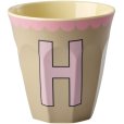Alphabetbecher Vintage 25 cl, H/Beige