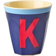 Alphabetbecher Vintage 25 cl, K/Royalblau