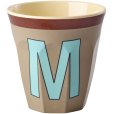 Alphabetbecher Vintage 25 cl, M/Dunkelbeige