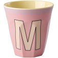 Alphabetbecher Vintage 25 cl, M/Pink