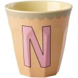 Alphabetbecher Vintage 25 cl, N/Peach