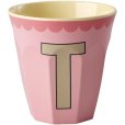 Alphabetbecher Vintage 25 cl, T/Pink