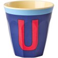 Alphabetbecher Vintage 25 cl, U/Royal Blue
