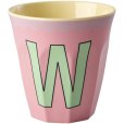 Alphabetbecher Vintage 25 cl, W/Pink
